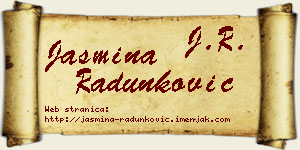 Jasmina Radunković vizit kartica